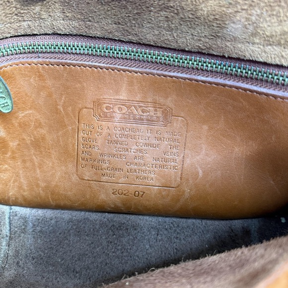 VTG Coach 202-07 City Bag Crossbody Shoulder Orange Leather Made In Korea - Picture 11 of 15